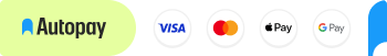 Akceptowane metody płatności: Autopay, Visa, Mastercard, Apple Pay, Google Pay